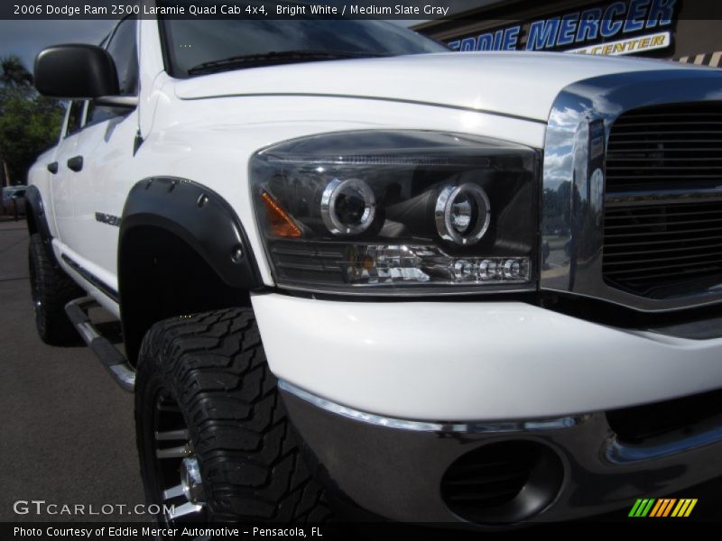 Bright White / Medium Slate Gray 2006 Dodge Ram 2500 Laramie Quad Cab 4x4
