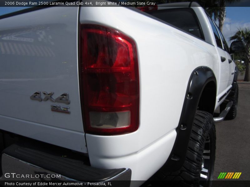 Bright White / Medium Slate Gray 2006 Dodge Ram 2500 Laramie Quad Cab 4x4