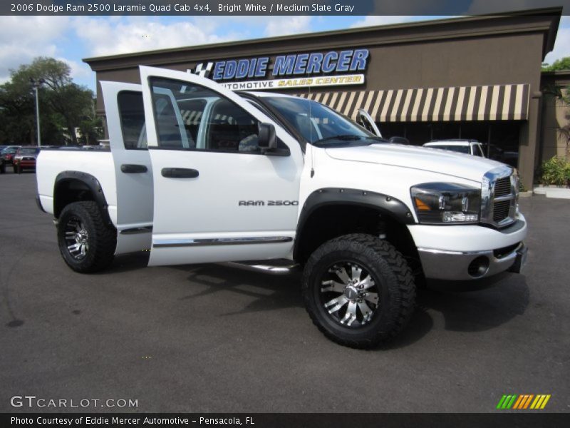 Bright White / Medium Slate Gray 2006 Dodge Ram 2500 Laramie Quad Cab 4x4