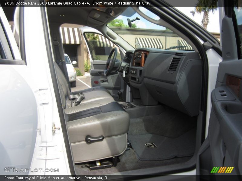 Bright White / Medium Slate Gray 2006 Dodge Ram 2500 Laramie Quad Cab 4x4