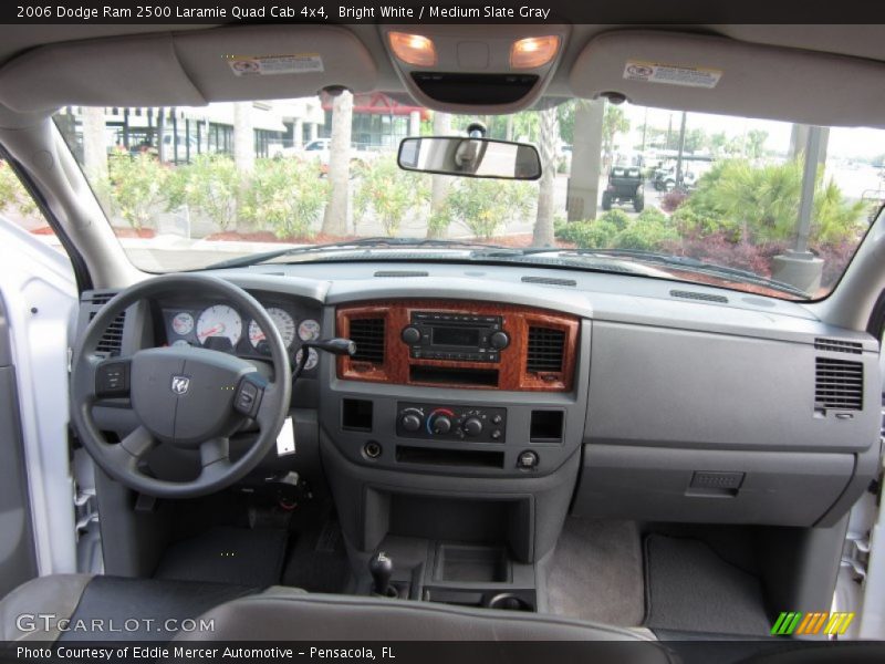Bright White / Medium Slate Gray 2006 Dodge Ram 2500 Laramie Quad Cab 4x4