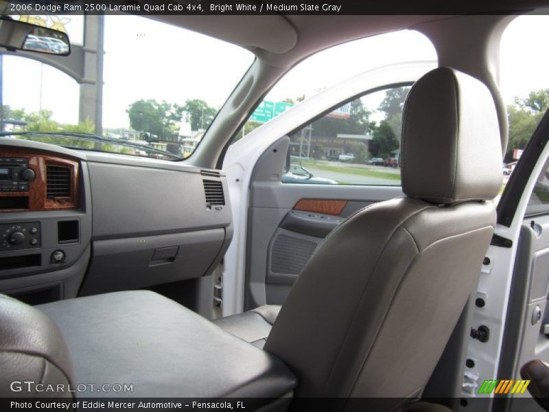 Bright White / Medium Slate Gray 2006 Dodge Ram 2500 Laramie Quad Cab 4x4