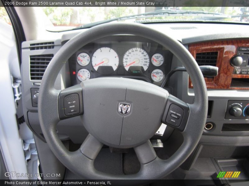 Bright White / Medium Slate Gray 2006 Dodge Ram 2500 Laramie Quad Cab 4x4