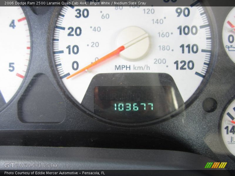 Bright White / Medium Slate Gray 2006 Dodge Ram 2500 Laramie Quad Cab 4x4