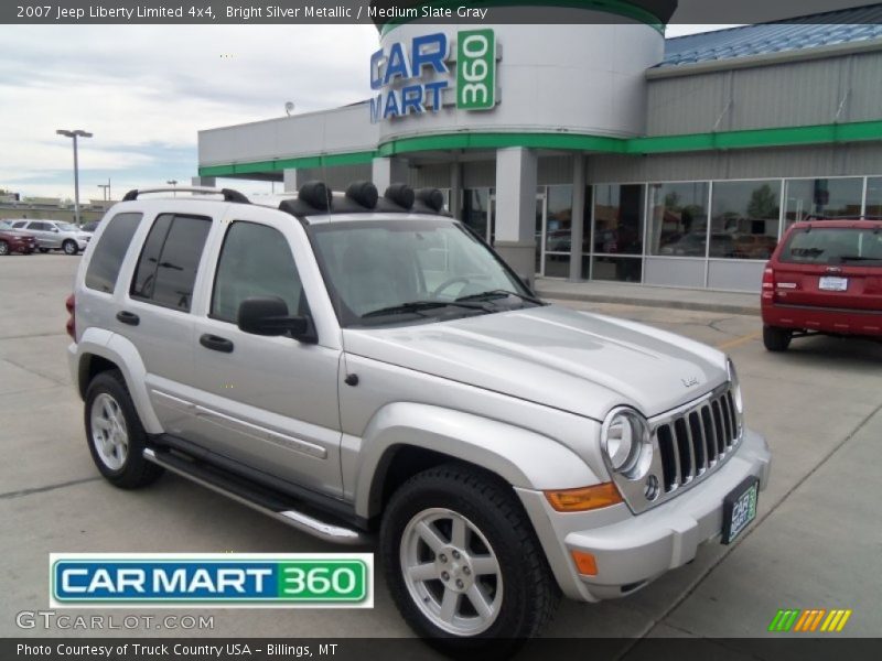 Bright Silver Metallic / Medium Slate Gray 2007 Jeep Liberty Limited 4x4