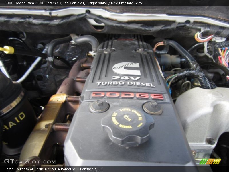 Bright White / Medium Slate Gray 2006 Dodge Ram 2500 Laramie Quad Cab 4x4