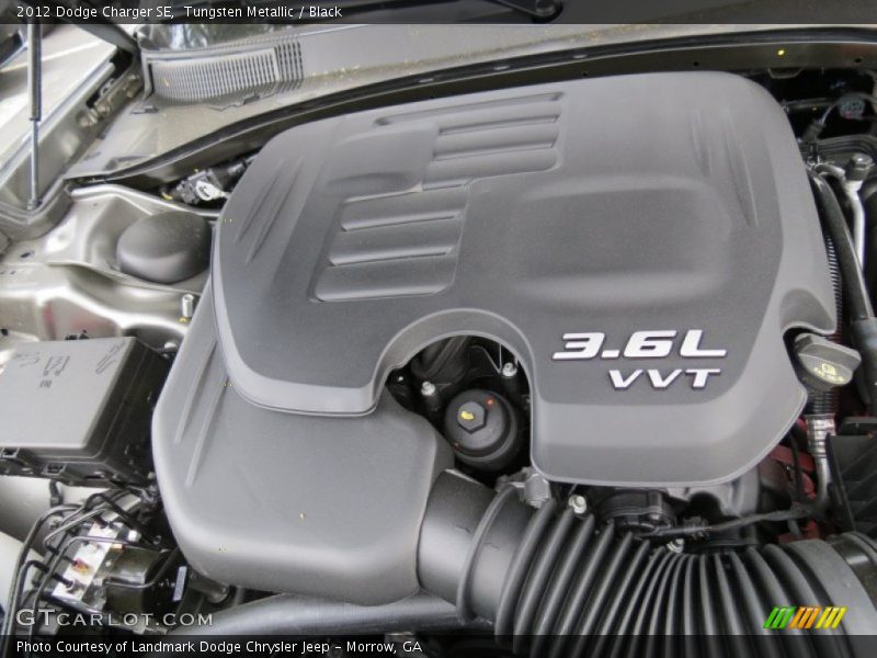 Tungsten Metallic / Black 2012 Dodge Charger SE