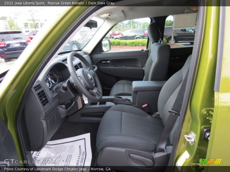 Rescue Green Metallic / Dark Slate Gray 2012 Jeep Liberty Sport