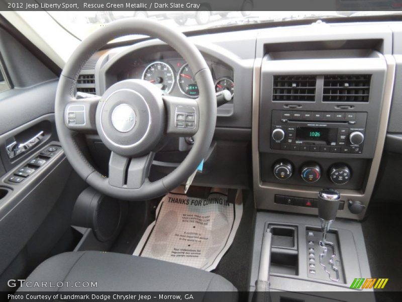 Rescue Green Metallic / Dark Slate Gray 2012 Jeep Liberty Sport