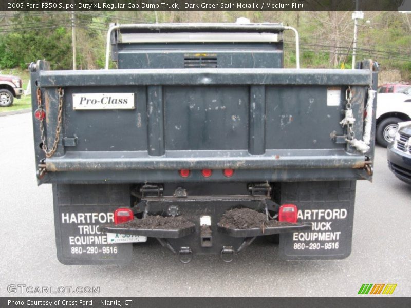 Dark Green Satin Metallic / Medium Flint 2005 Ford F350 Super Duty XL Regular Cab Dump Truck