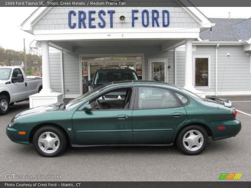 Tropic Green Metallic / Medium Prairie Tan 1999 Ford Taurus SE