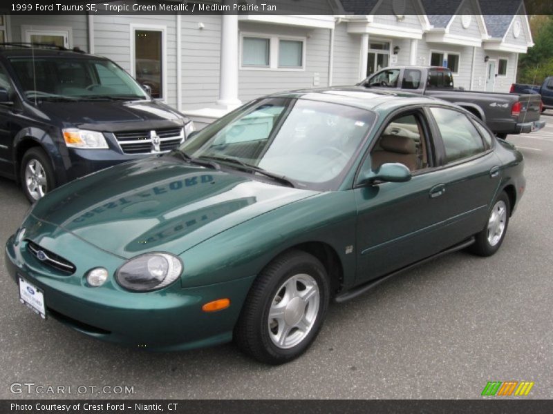 Tropic Green Metallic / Medium Prairie Tan 1999 Ford Taurus SE