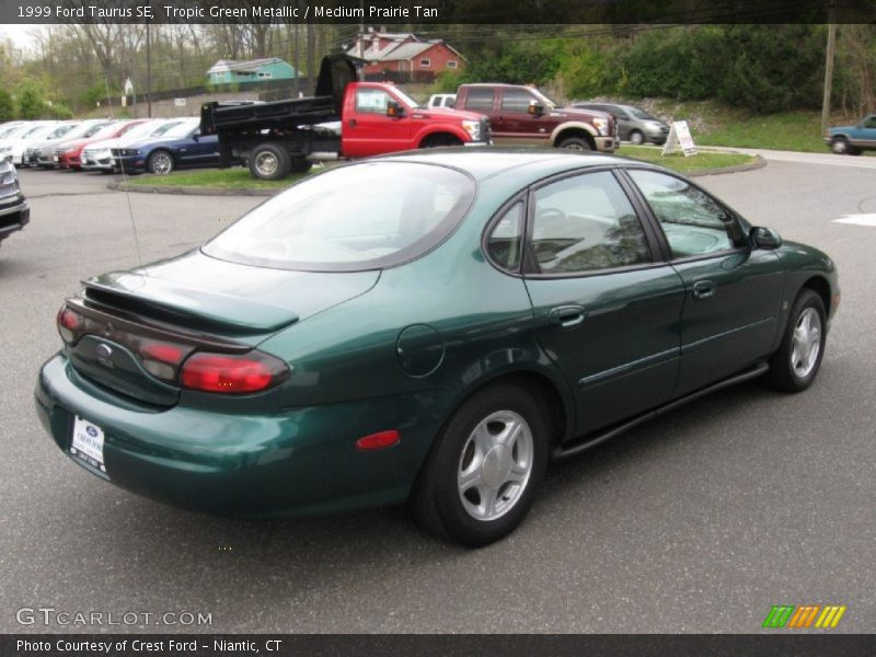 Tropic Green Metallic / Medium Prairie Tan 1999 Ford Taurus SE