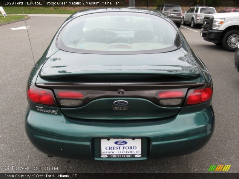 Tropic Green Metallic / Medium Prairie Tan 1999 Ford Taurus SE