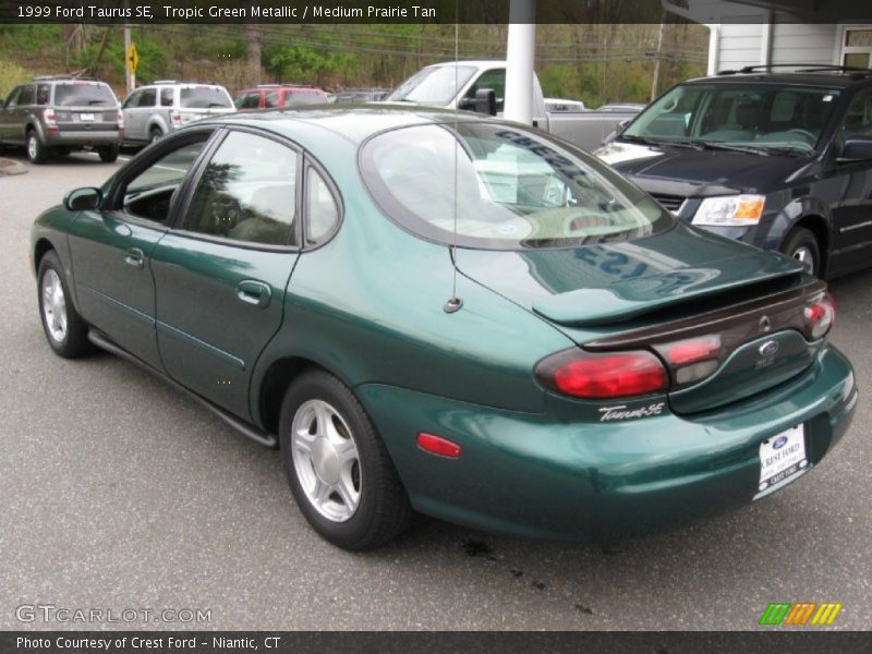 Tropic Green Metallic / Medium Prairie Tan 1999 Ford Taurus SE