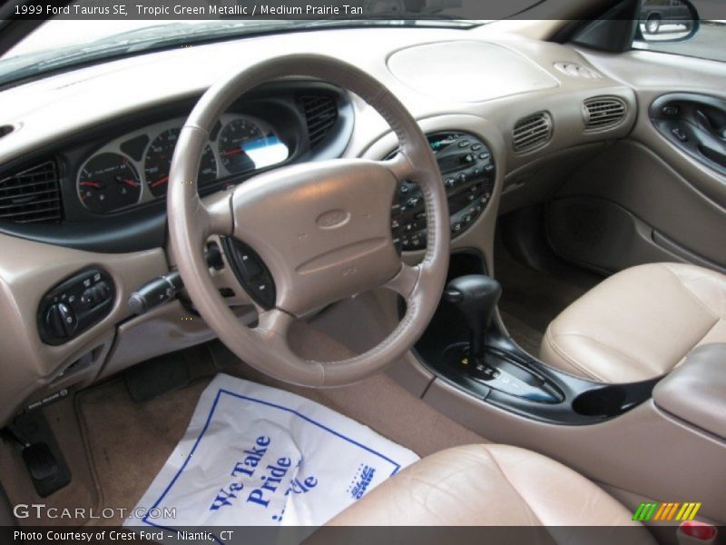 Tropic Green Metallic / Medium Prairie Tan 1999 Ford Taurus SE