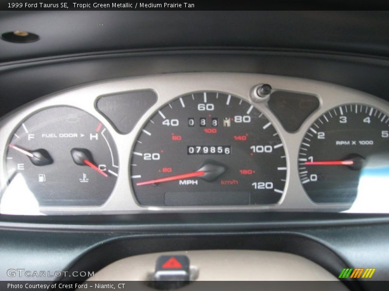 Tropic Green Metallic / Medium Prairie Tan 1999 Ford Taurus SE