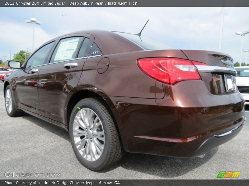 Deep Auburn Pearl / Black/Light Frost 2012 Chrysler 200 Limited Sedan