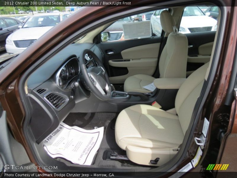 Deep Auburn Pearl / Black/Light Frost 2012 Chrysler 200 Limited Sedan