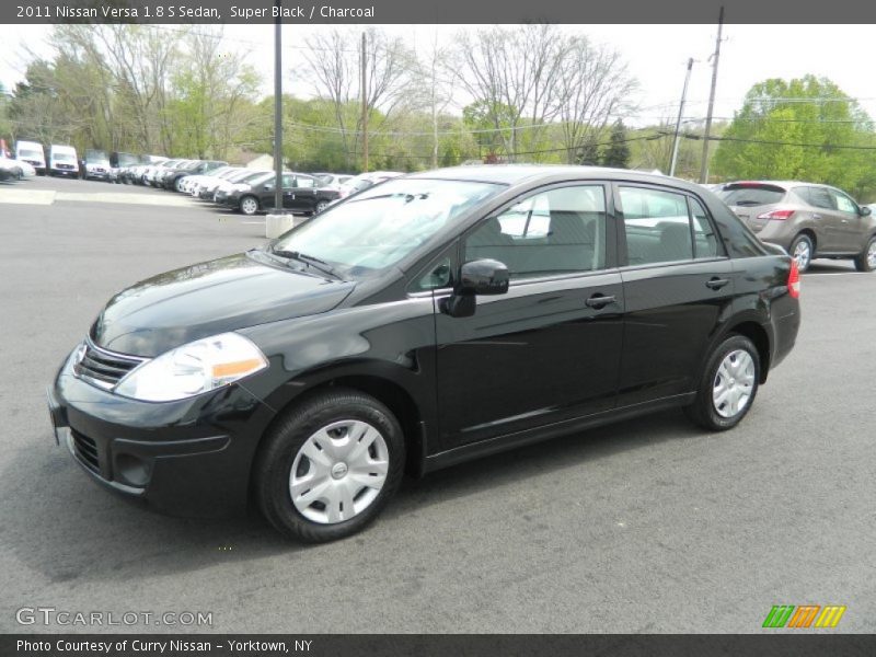 Super Black / Charcoal 2011 Nissan Versa 1.8 S Sedan