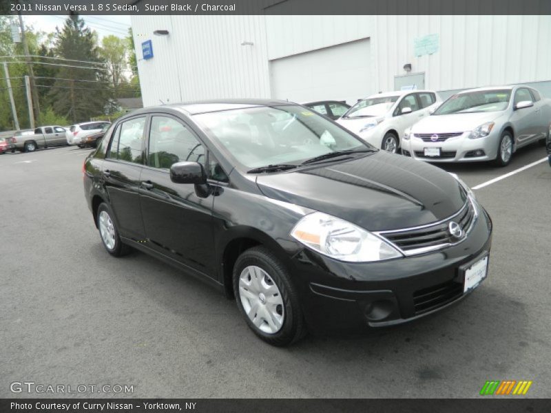 Super Black / Charcoal 2011 Nissan Versa 1.8 S Sedan