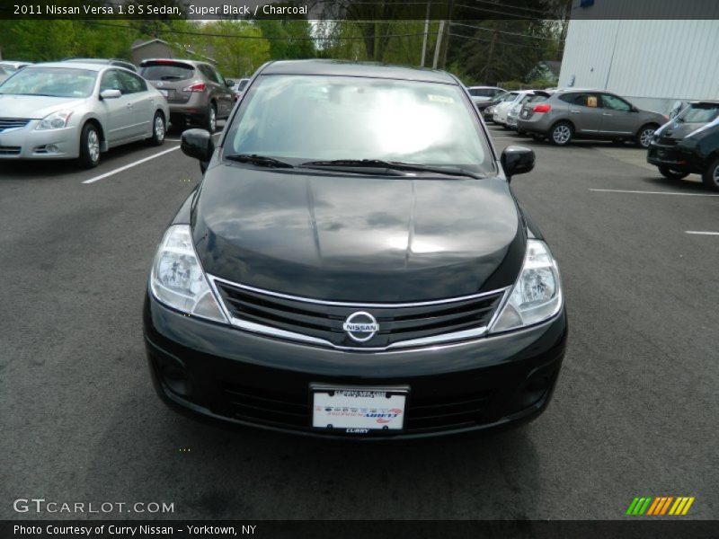 Super Black / Charcoal 2011 Nissan Versa 1.8 S Sedan