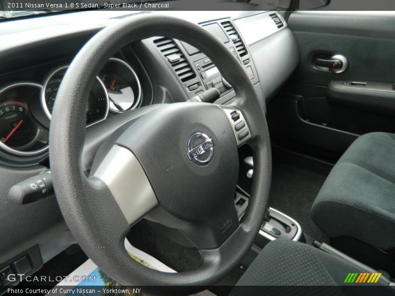 Super Black / Charcoal 2011 Nissan Versa 1.8 S Sedan