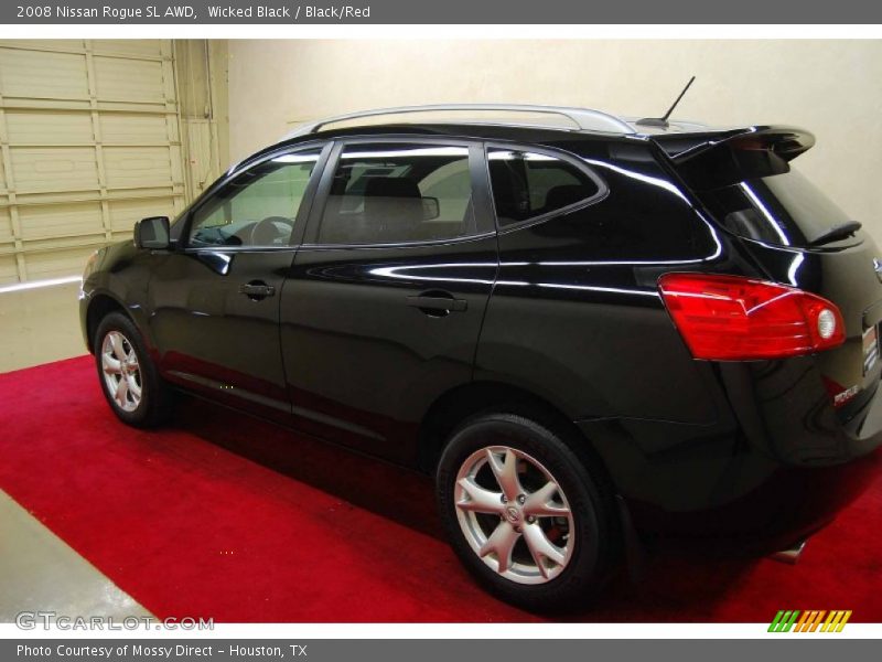 Wicked Black / Black/Red 2008 Nissan Rogue SL AWD