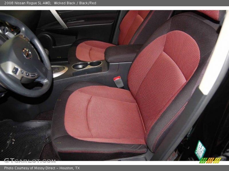 Wicked Black / Black/Red 2008 Nissan Rogue SL AWD