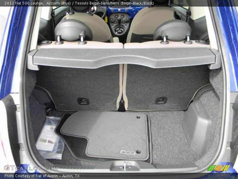 Azzurro (Blue) / Tessuto Beige-Nero/Nero (Beige-Black/Black) 2012 Fiat 500 Lounge