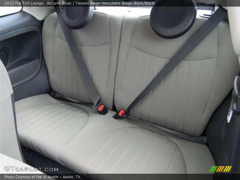 Azzurro (Blue) / Tessuto Beige-Nero/Nero (Beige-Black/Black) 2012 Fiat 500 Lounge