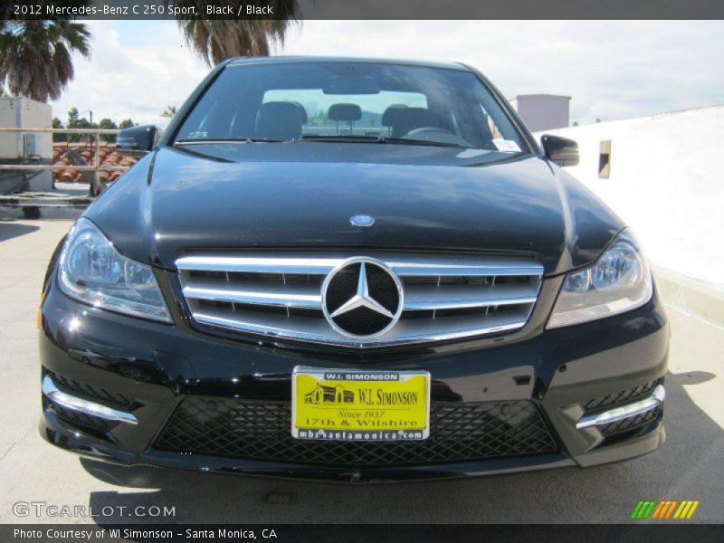 Black / Black 2012 Mercedes-Benz C 250 Sport