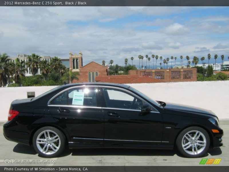 Black / Black 2012 Mercedes-Benz C 250 Sport
