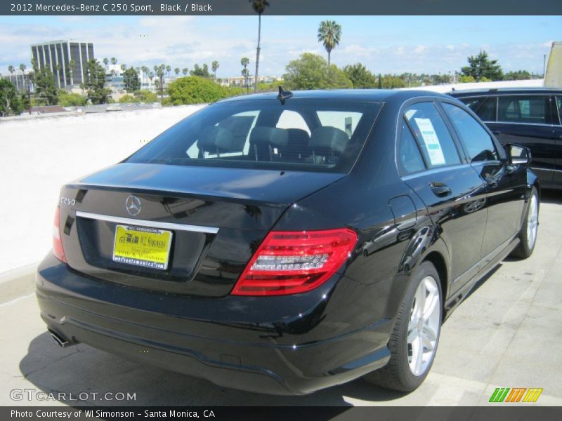 Black / Black 2012 Mercedes-Benz C 250 Sport