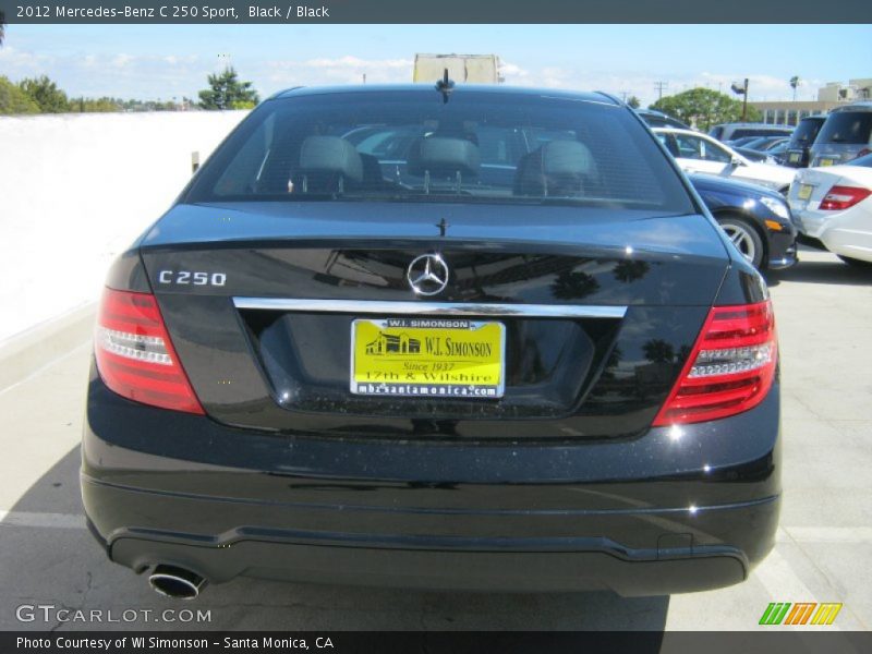 Black / Black 2012 Mercedes-Benz C 250 Sport
