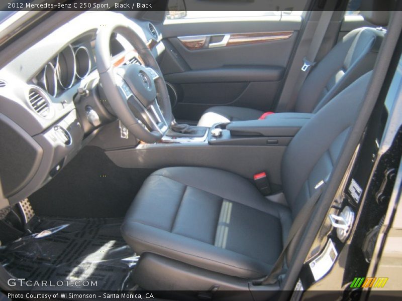 Black / Black 2012 Mercedes-Benz C 250 Sport