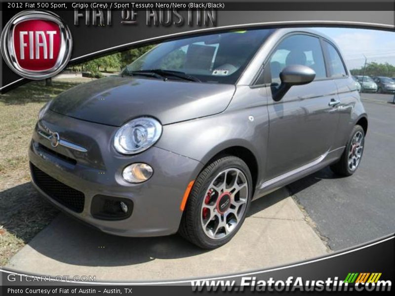 Grigio (Grey) / Sport Tessuto Nero/Nero (Black/Black) 2012 Fiat 500 Sport