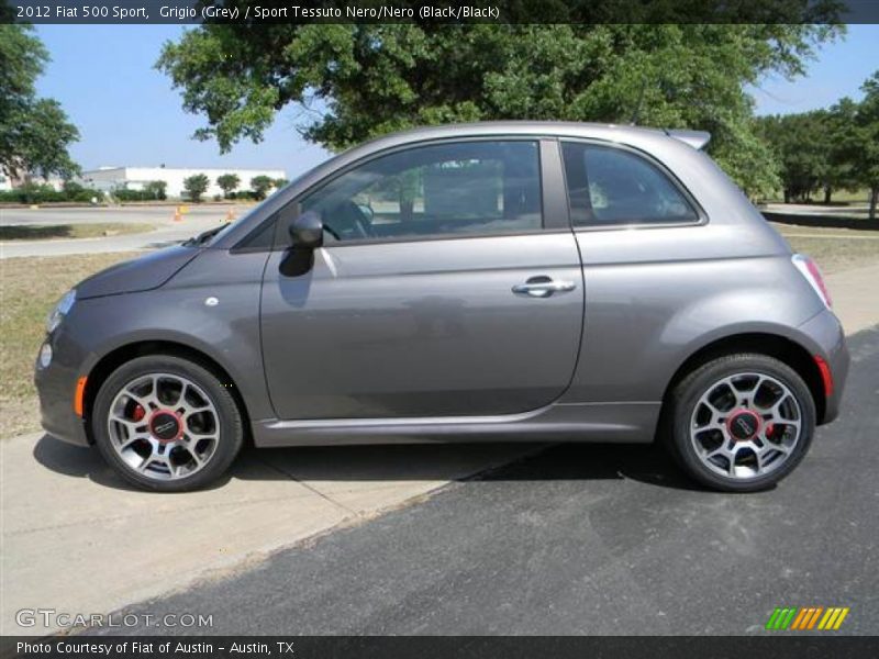 Grigio (Grey) / Sport Tessuto Nero/Nero (Black/Black) 2012 Fiat 500 Sport