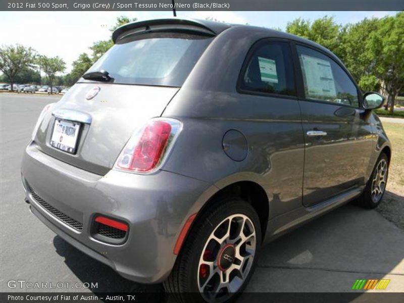 Grigio (Grey) / Sport Tessuto Nero/Nero (Black/Black) 2012 Fiat 500 Sport