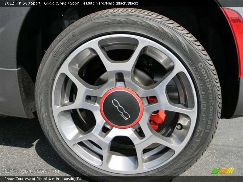 Grigio (Grey) / Sport Tessuto Nero/Nero (Black/Black) 2012 Fiat 500 Sport