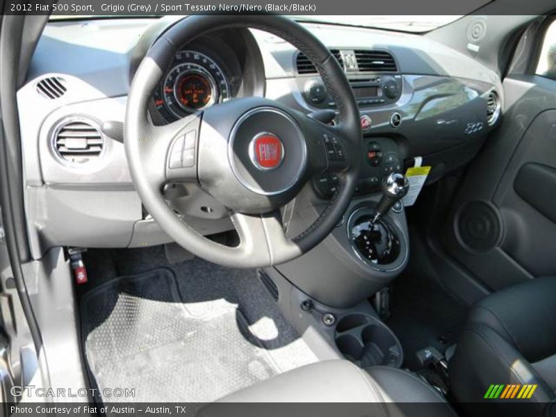 Grigio (Grey) / Sport Tessuto Nero/Nero (Black/Black) 2012 Fiat 500 Sport