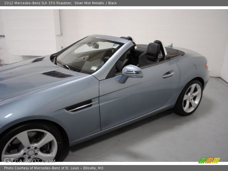 Silver Mist Metallic / Black 2012 Mercedes-Benz SLK 350 Roadster