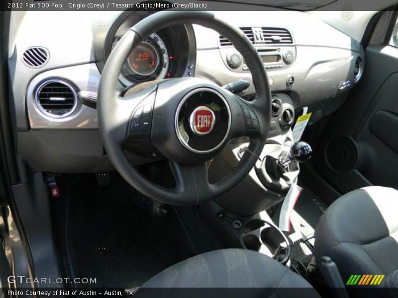 Grigio (Grey) / Tessuto Grigio/Nero (Grey/Black) 2012 Fiat 500 Pop