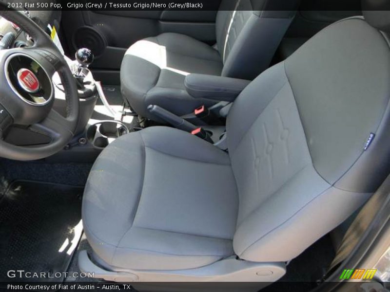 Grigio (Grey) / Tessuto Grigio/Nero (Grey/Black) 2012 Fiat 500 Pop