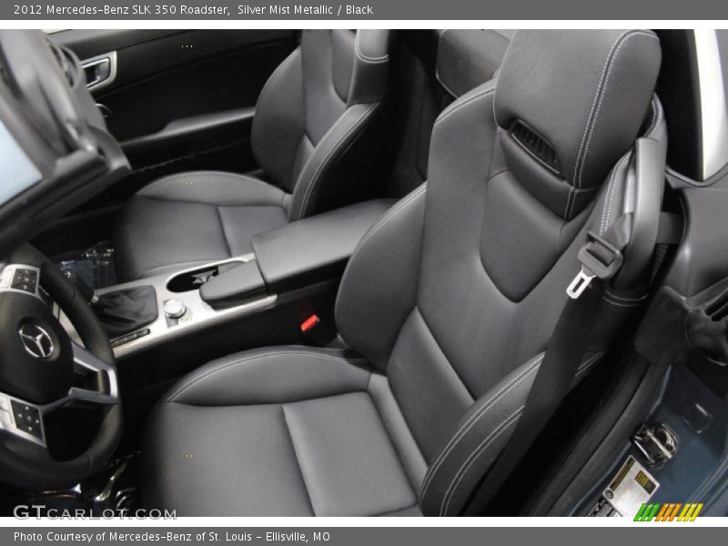 Silver Mist Metallic / Black 2012 Mercedes-Benz SLK 350 Roadster