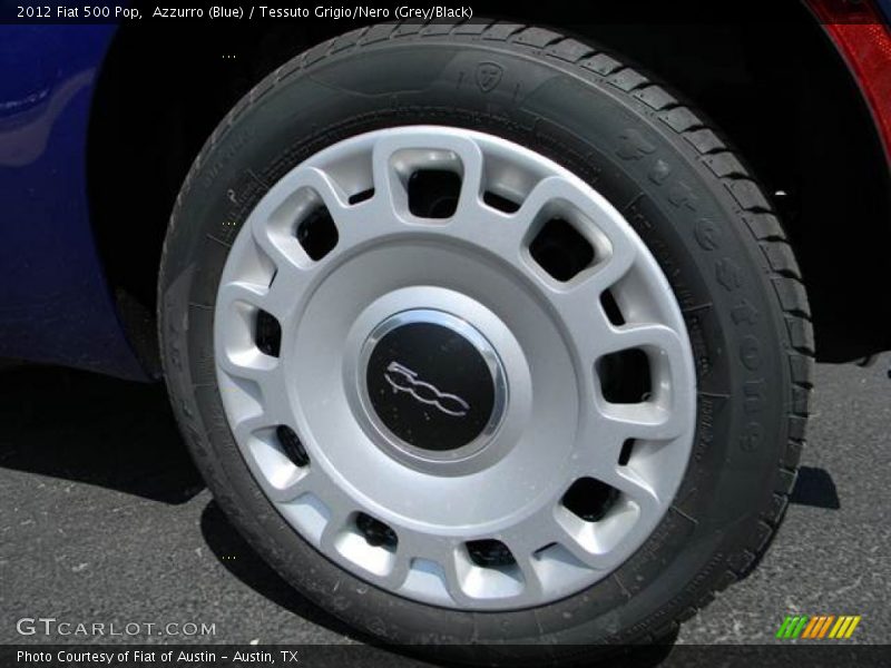Azzurro (Blue) / Tessuto Grigio/Nero (Grey/Black) 2012 Fiat 500 Pop