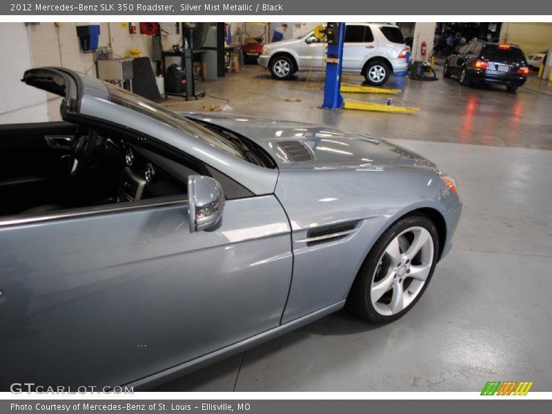 Silver Mist Metallic / Black 2012 Mercedes-Benz SLK 350 Roadster