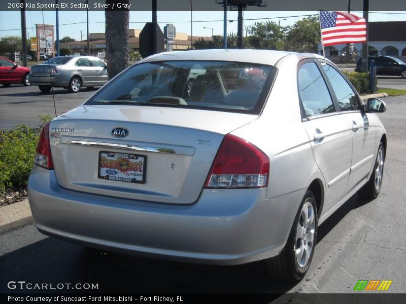 Silver / Gray 2008 Kia Spectra EX Sedan