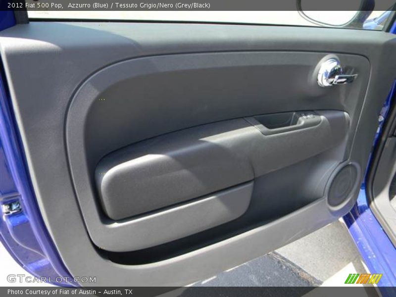 Azzurro (Blue) / Tessuto Grigio/Nero (Grey/Black) 2012 Fiat 500 Pop