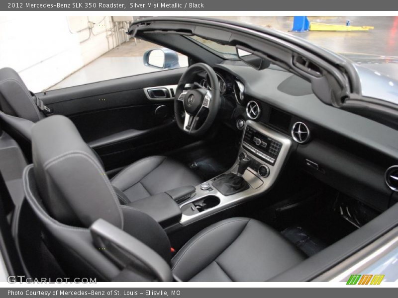 Silver Mist Metallic / Black 2012 Mercedes-Benz SLK 350 Roadster